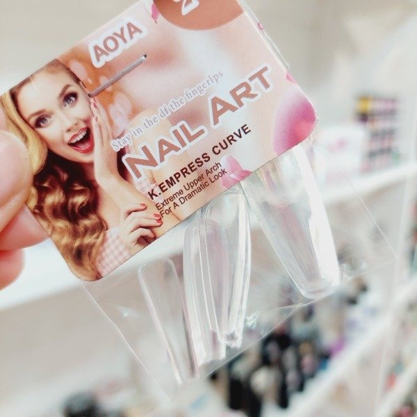 UÑAS POSTIZAS TRANSPARENTES PACK X24unds